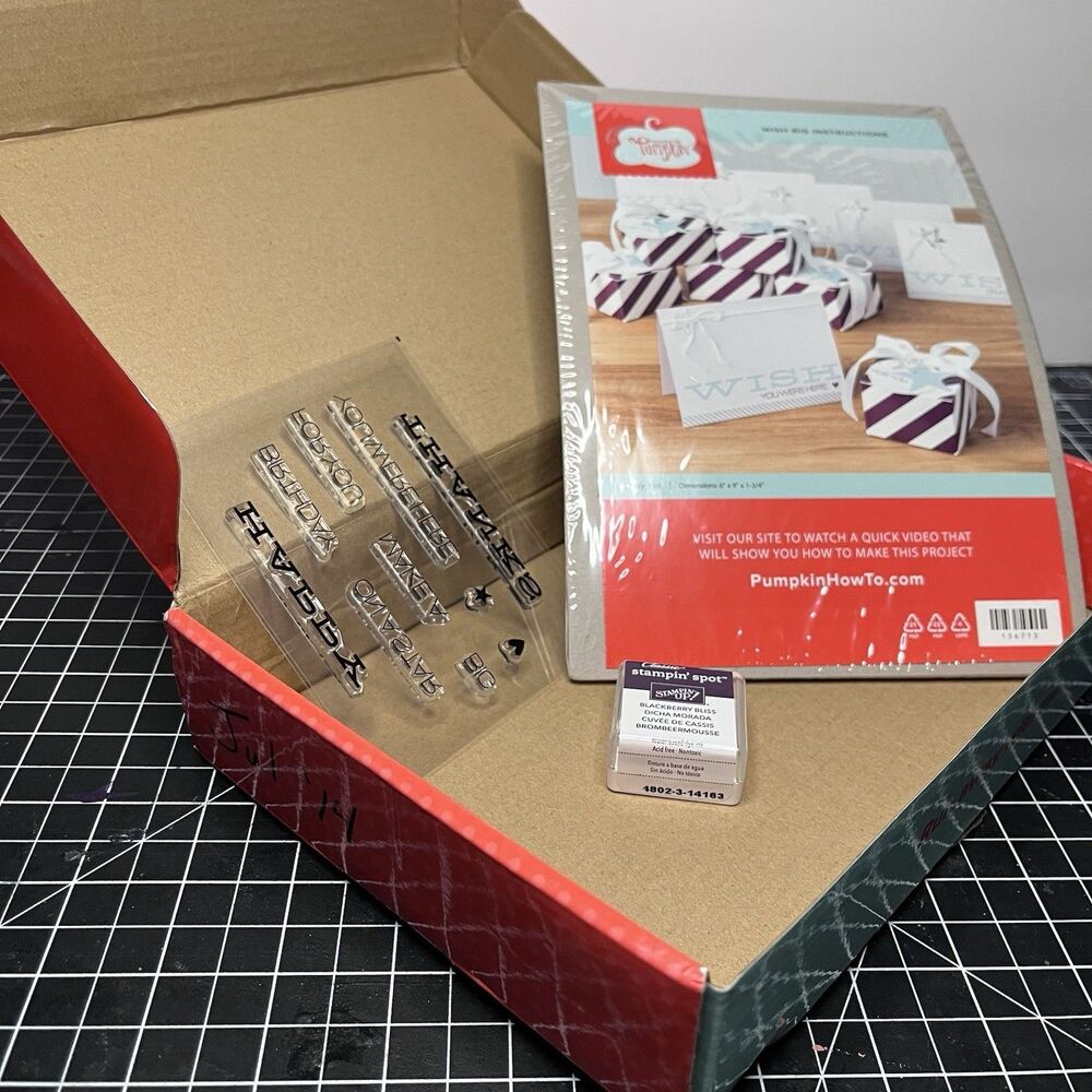 Stampin' Up! Paper Pumpkin July 2014 Wish Bag  Instructions NIB Retired Ink Pad